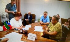 Встреча председателя Госсовета Татарстана Фарида Мухаметшина с руководителем Историко Патриотического Клуба «За Родину!» нашего колледжа