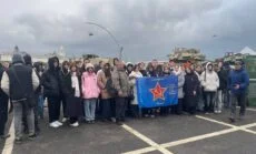 Посещение студентами нашего колледжа выставки подбитой вражеской техники